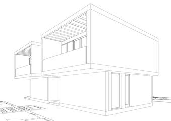 sketch of house