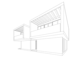 sketch of house
