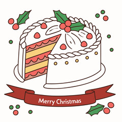 vector illustration of a cake