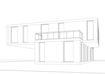 sketch of house