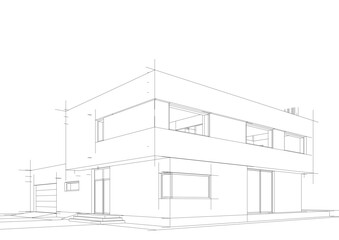sketch of house