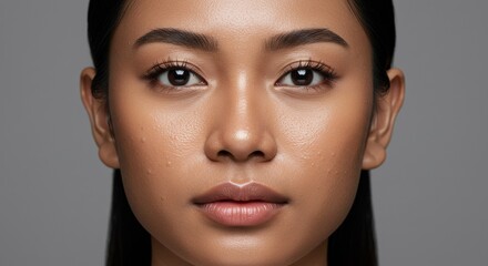Fototapeta premium Confident young woman with clean skin
