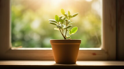 Fototapeta premium cozy small plant growing