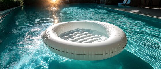 Pool float lounger inflatable water summer vacation relaxation leisure