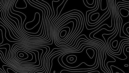 Topographic map background concept. Topo contour map. Rendering abstract illustration. Dark texture background for your perfect interior. 