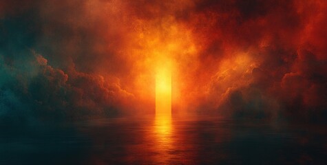 Fototapeta premium Healing Words Rustic Word Cloud Art with Soft Ambient Light and Abstract Expressionism Background