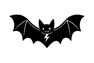 Obraz premium Sparkle Bat Face with Magical Starburst Cute Halloween Vector Clipart