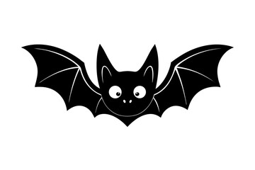 Obraz premium Sparkle Bat Face with Magical Starburst Cute Halloween Vector Clipart