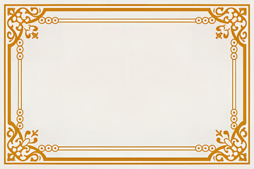 An elegant golden frame perfect for a certificate or invitation with ornate flourishes and a classic design.