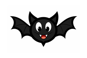 Obraz premium Sparkle Bat Face with Magical Starburst Cute Halloween Vector Clipart