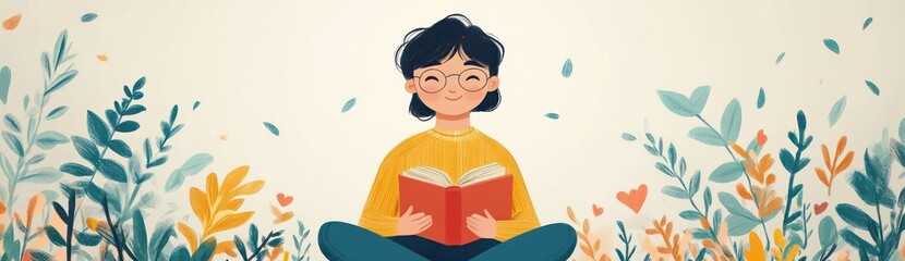 Student Saving Money for College Cartoon Illustration Minimalist Flat Design Education Finance Budget Scholarship