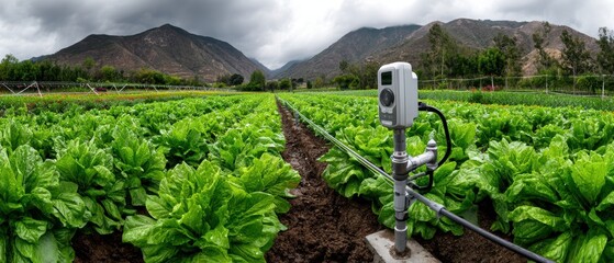 Smart irrigation system in arid farmland using soil sensors and solar-powered water control, promoting sustainable agriculture under climate stress - sensors farming Sustainable