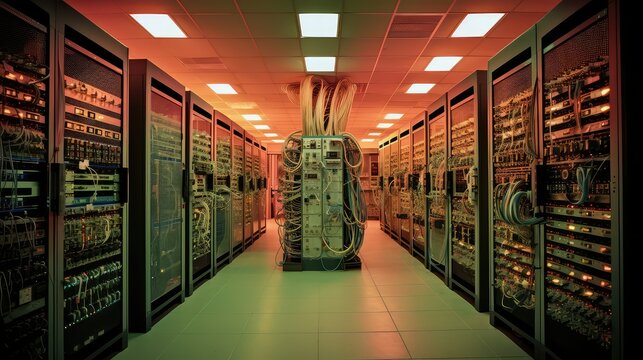 lights old data center