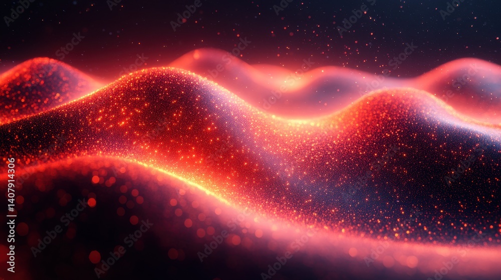 Poster data of crypto waves 3d illustration of wavy lines in the information code field data flow cyber concept coding,technology
