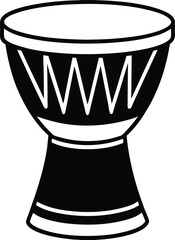 Darbuka Icon Vector Traditional Middle Eastern Drum Illustration for Creative Use