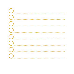 Fototapeta premium Gold Blank to do List. Planner Elements.
