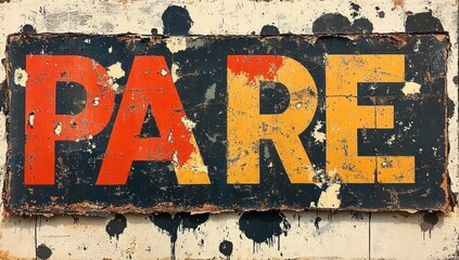 Naklejka premium Vintage Parade Poster Aged Wood Celebration March Retro Typography Distressed Texture