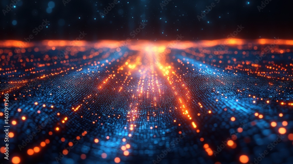Fototapete digital background perfect for tech processes neural networks artificial intelligence data transfer,encryption digital archives sound,graphic presentations science education etc,photo stock