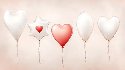 Glossy and Matte Balloons with Playful Strings