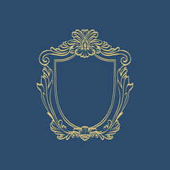 Vintage floral vector element for decorating monograms, invitations, menus, labels, websites, brochures, and catalogs of cafes or boutiques.