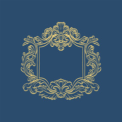 Vintage floral vector element for decorating monograms, invitations, menus, labels, websites, brochures, and catalogs of cafes or boutiques.