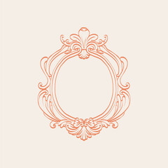 Vintage floral vector element for decorating monograms, invitations, menus, labels, websites, brochures, and catalogs of cafes or boutiques.