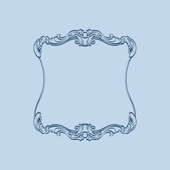 Vintage floral vector element for decorating monograms, invitations, menus, labels, websites, brochures, and catalogs of cafes or boutiques.