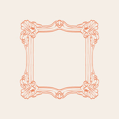 Vintage floral vector element for decorating monograms, invitations, menus, labels, websites, brochures, and catalogs of cafes or boutiques.