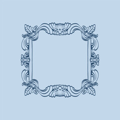 Vintage floral vector element for decorating monograms, invitations, menus, labels, websites, brochures, and catalogs of cafes or boutiques.