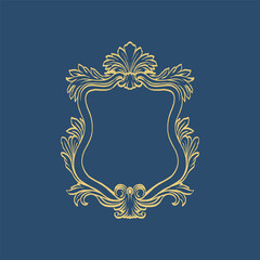 Vintage floral vector element for decorating monograms, invitations, menus, labels, websites, brochures, and catalogs of cafes or boutiques.