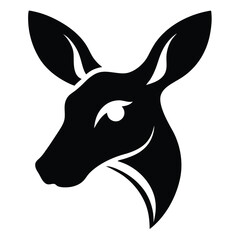 vector illustration of a silhouette of a deer