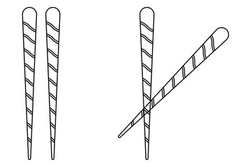 Chopstick Icon, Chopstick Vectors on white background.