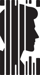 Vertical bar profile vector