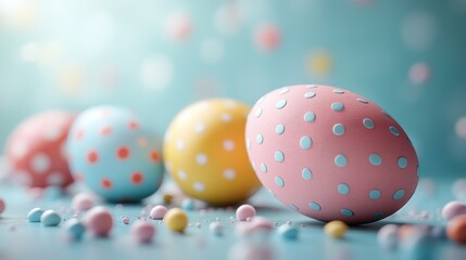 Obraz premium easter egg falling 3d render illustration,stock photo