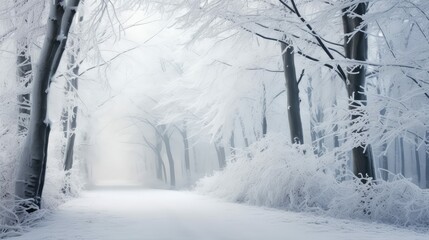 Fototapeta premium path winter freeze