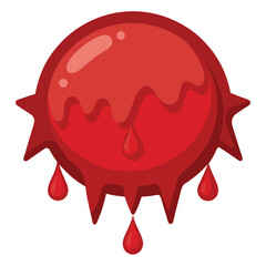 Halloween blood isolated clipart on white background
