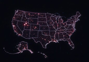 Obraz premium usa map of united states america us