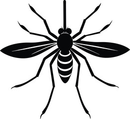 Mosquito Silhouette Illustration