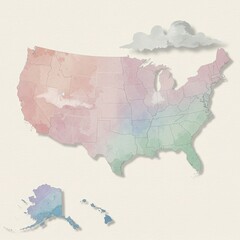 Obraz premium usa map of united states america us