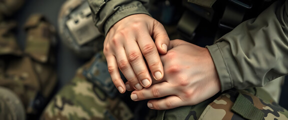 close up of a person holding another person's hand