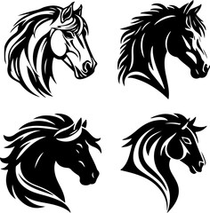 black horse vector illustration