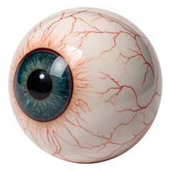 Monster eyeball with veins isolated on a transparent background
