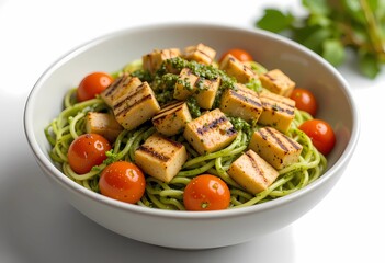 Bowl of spiralized zucchini noodles