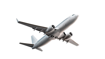 Soaring Skybound: A sleek, modern aircraft ascends gracefully against the vast expanse of the sky, its powerful engines propelling it towards the horizon. It encapsulates the freedom of travel.