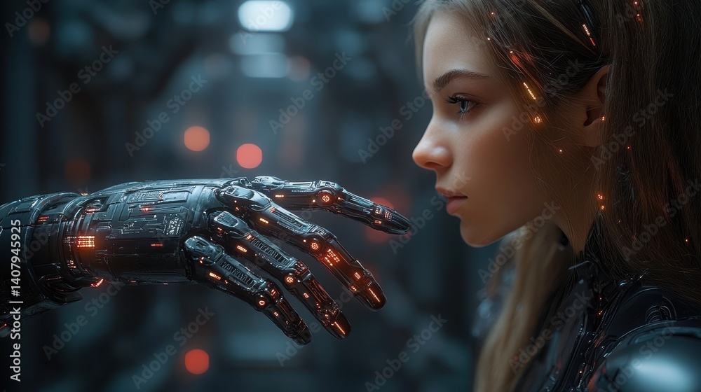 Poster futuristic ai driven software development,technology insights through integrated platforms,intuitive