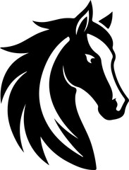 horse head silhouette vector