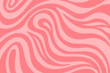 Abstract horizontal background with red waves. Trendy vector illustration. Pastel colors. Wavy, lines, texture, skin wallpaper 