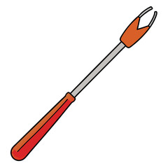 Tongs illustration flat vector design