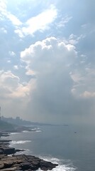 Obraz premium Coastal Cloudscape, Ocean View