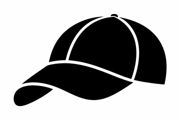 baseball cap silhouette vector illustration black